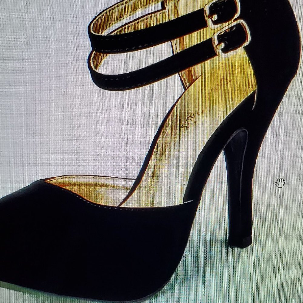 Dream PairsClassic pumps ankle strap black toe stilettos heel pump size 10